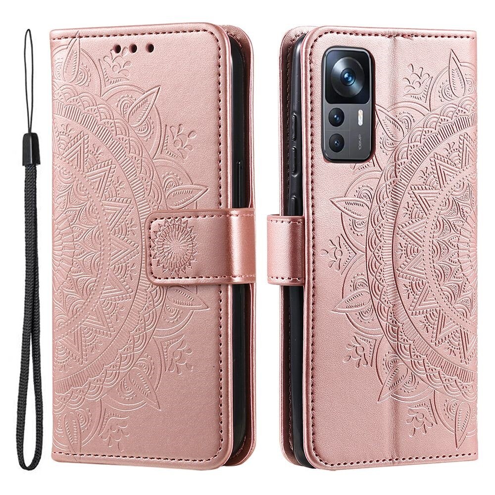 Xiaomi 12T/12T Pro Leather Cover Mandala Pink