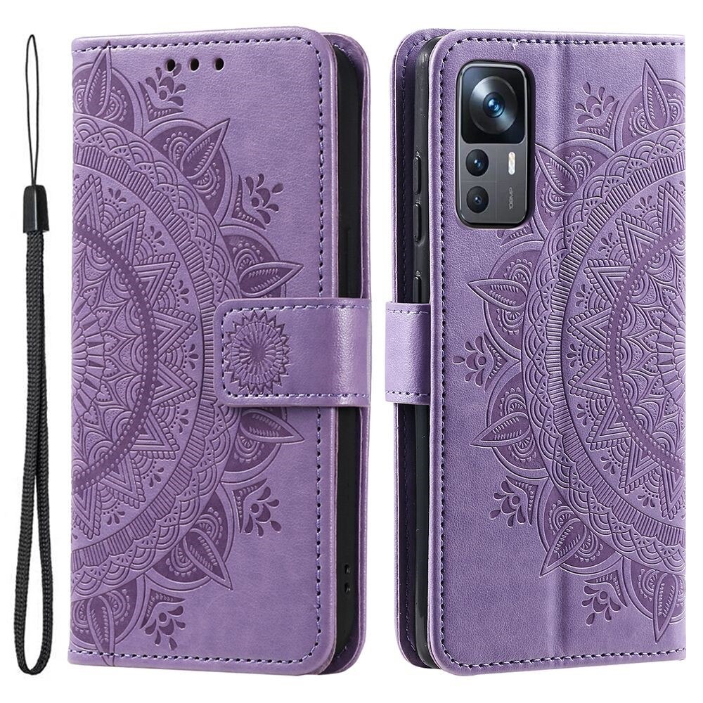 Xiaomi 12T/12T Pro Leather Cover Mandala Purple