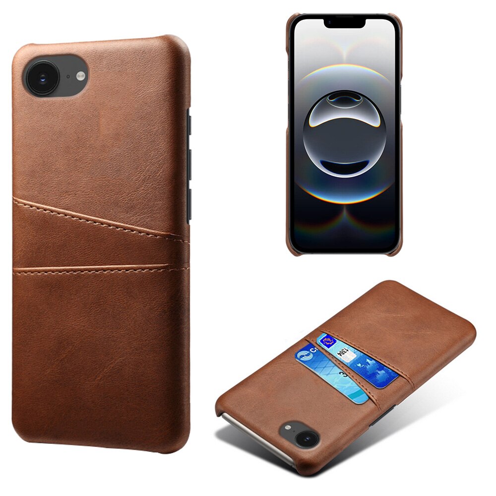 iPhone 16e Card Slots Case Brown