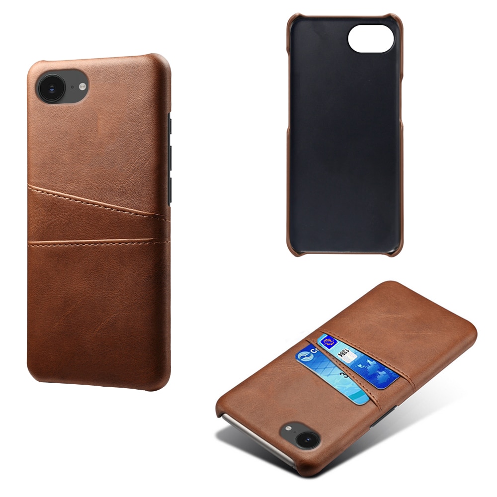 iPhone 16e Card Slots Case Brown