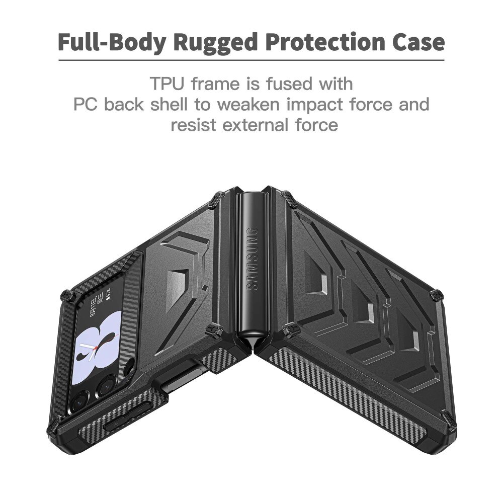 Samsung Galaxy Z Flip 3 Tactical Full Protection Case Black