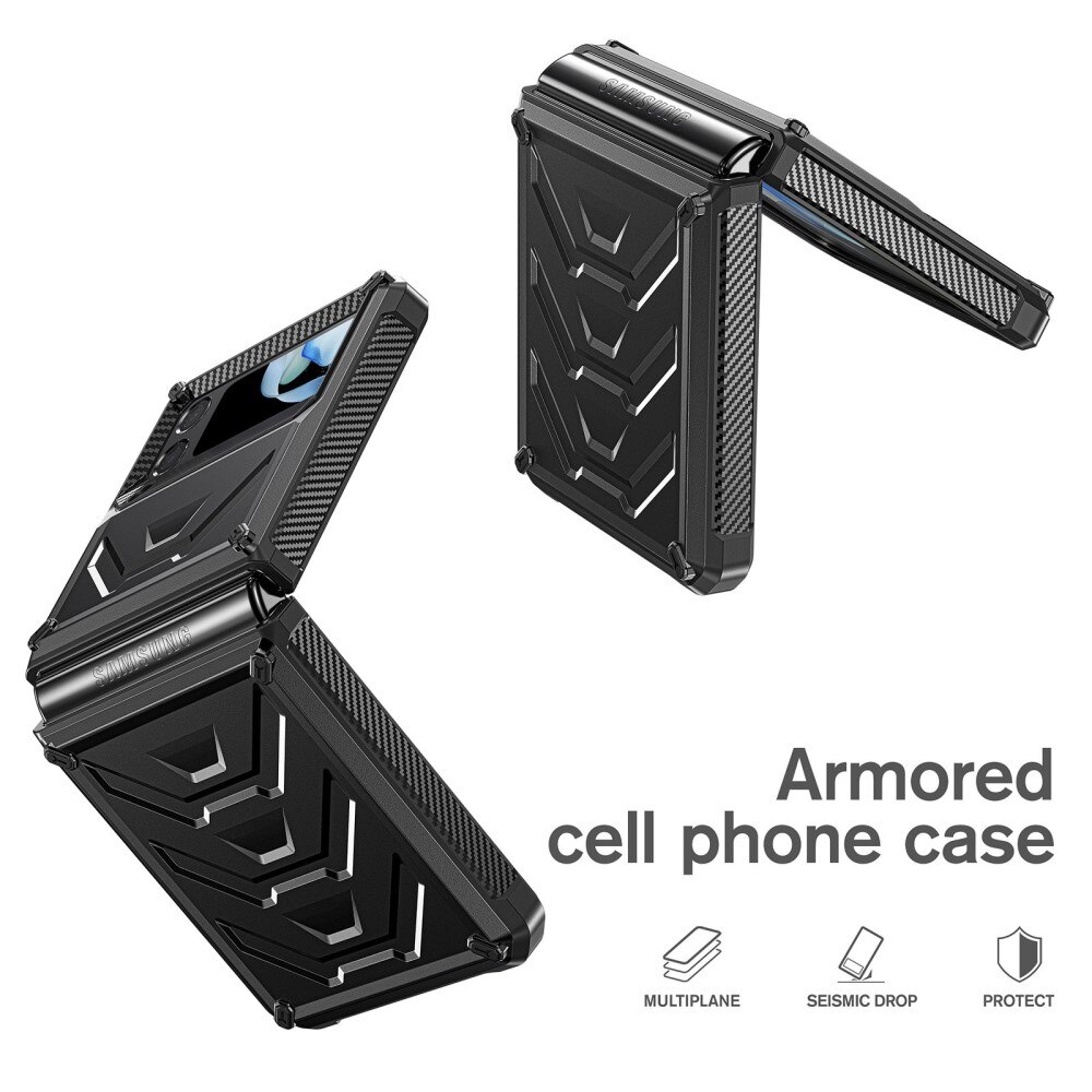 Samsung Galaxy Z Flip 4 Tactical Full Protection Case Black