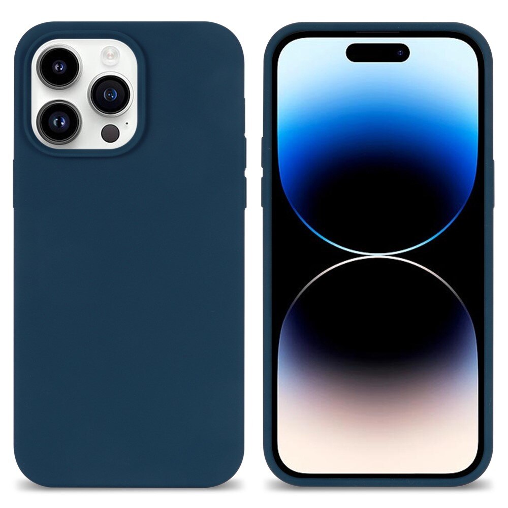 iPhone 14 Pro Max Silicone Case Blue