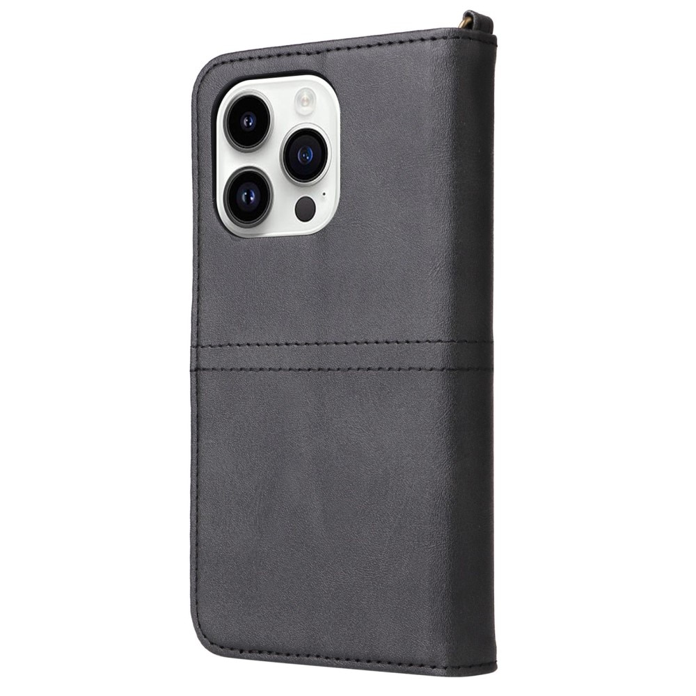 iPhone 14 Pro Magnet Leather Wallet Black