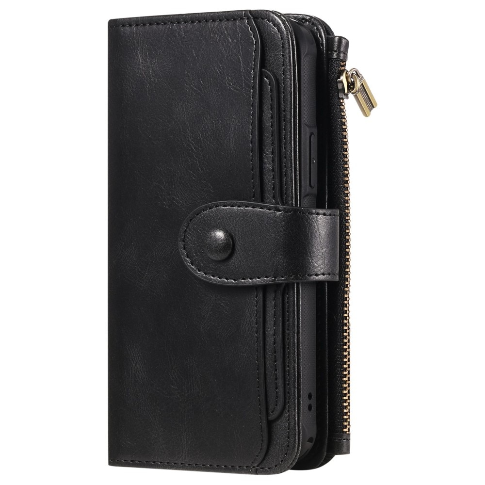 iPhone 14 Pro Max Magnet Leather Multi Wallet Black