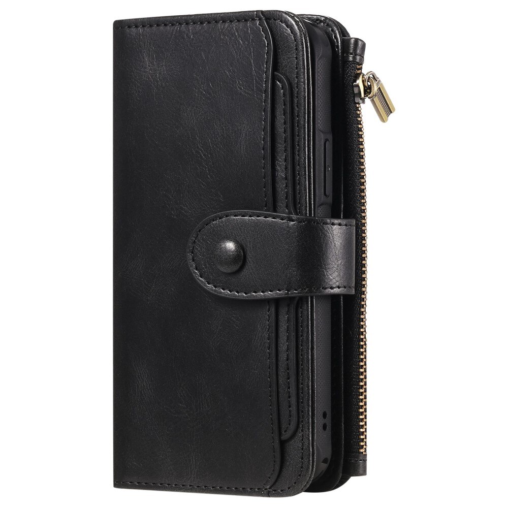 iPhone 14 Pro Magnet Leather Multi Wallet Black