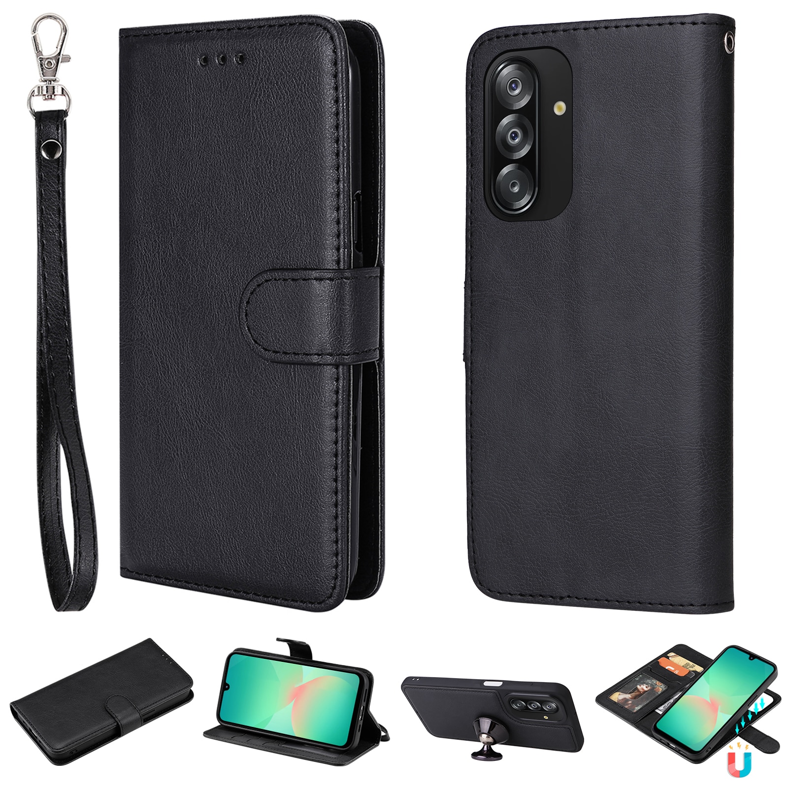 Samsung Galaxy A17 Magnetic Book Cover Black