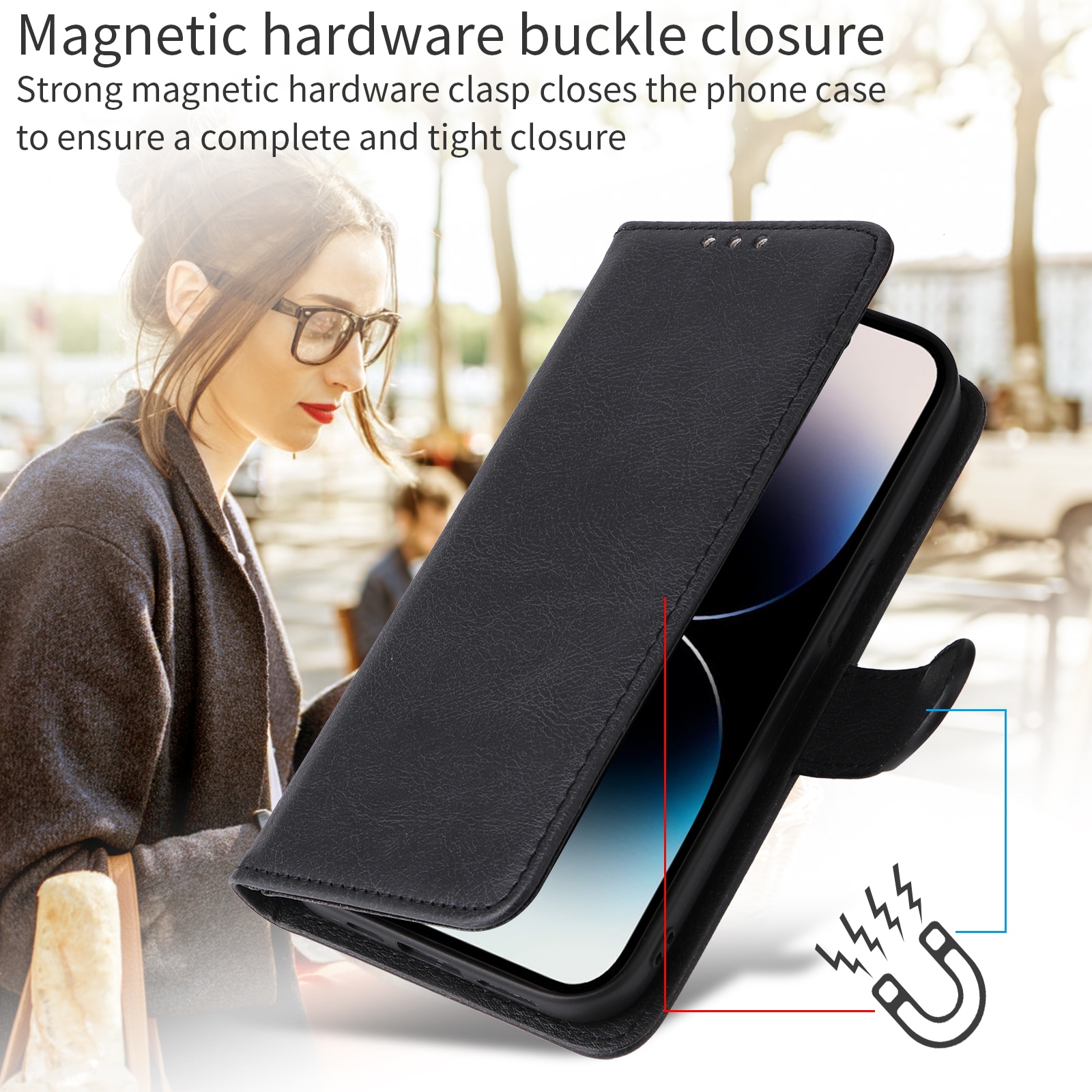 Samsung Galaxy A17 Magnetic Book Cover Black