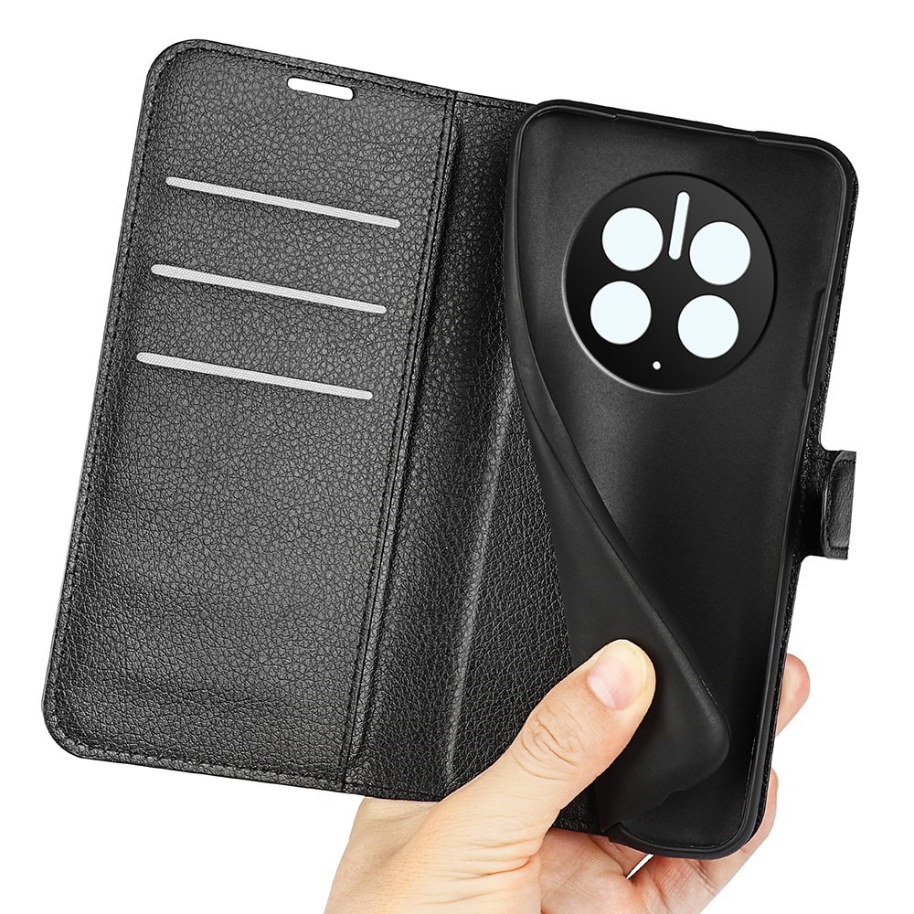 Huawei Mate 50 Pro Wallet Book Cover Black
