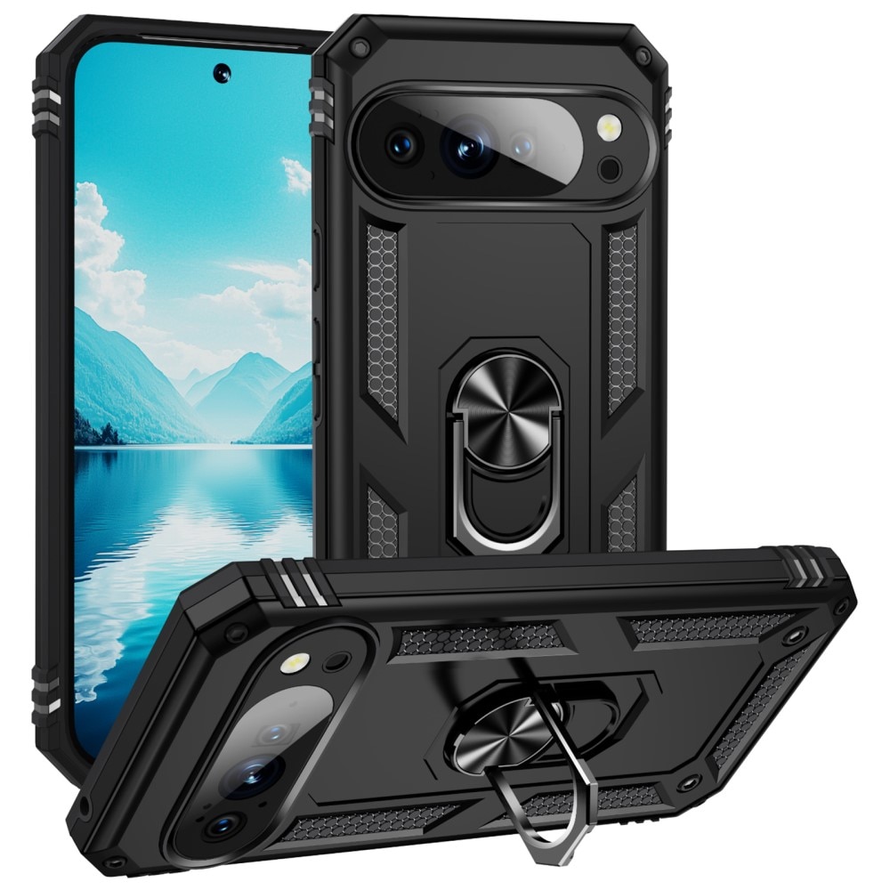 Google Pixel 10 Pro XL Hybrid Case Tech Ring Black