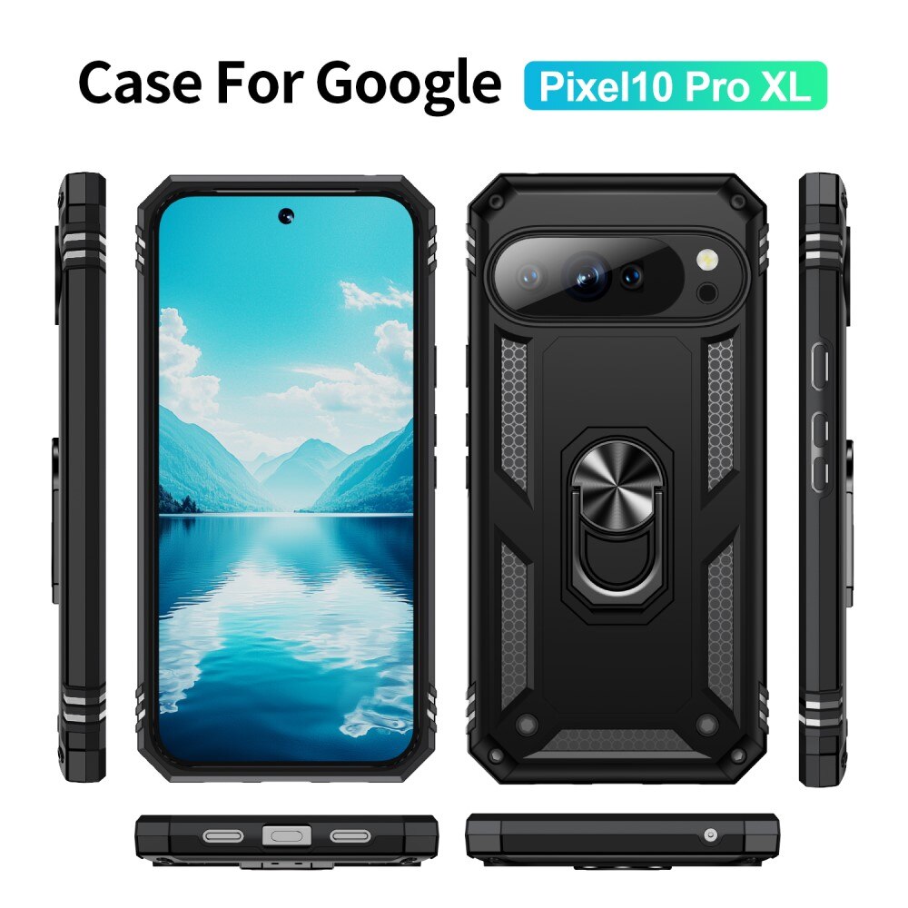 Google Pixel 10 Pro XL Hybrid Case Tech Ring Black