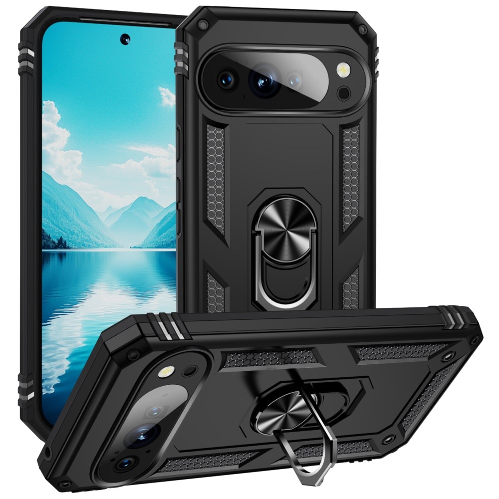 Google Pixel 10 Pro Hybrid Case Tech Ring Black