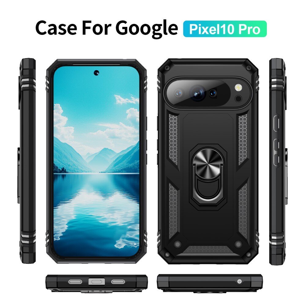 Google Pixel 10 Pro Hybrid Case Tech Ring Black