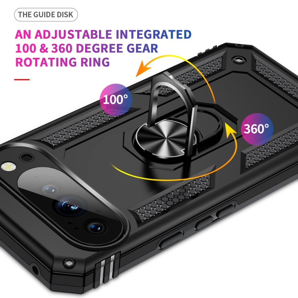 Google Pixel 10 Pro Hybrid Case Tech Ring Black