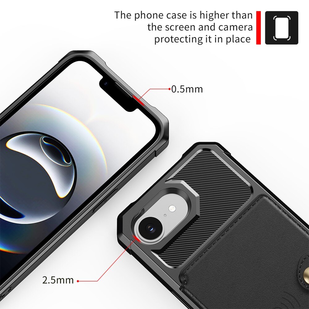 iPhone 16e Tough Multi-slot Case Black