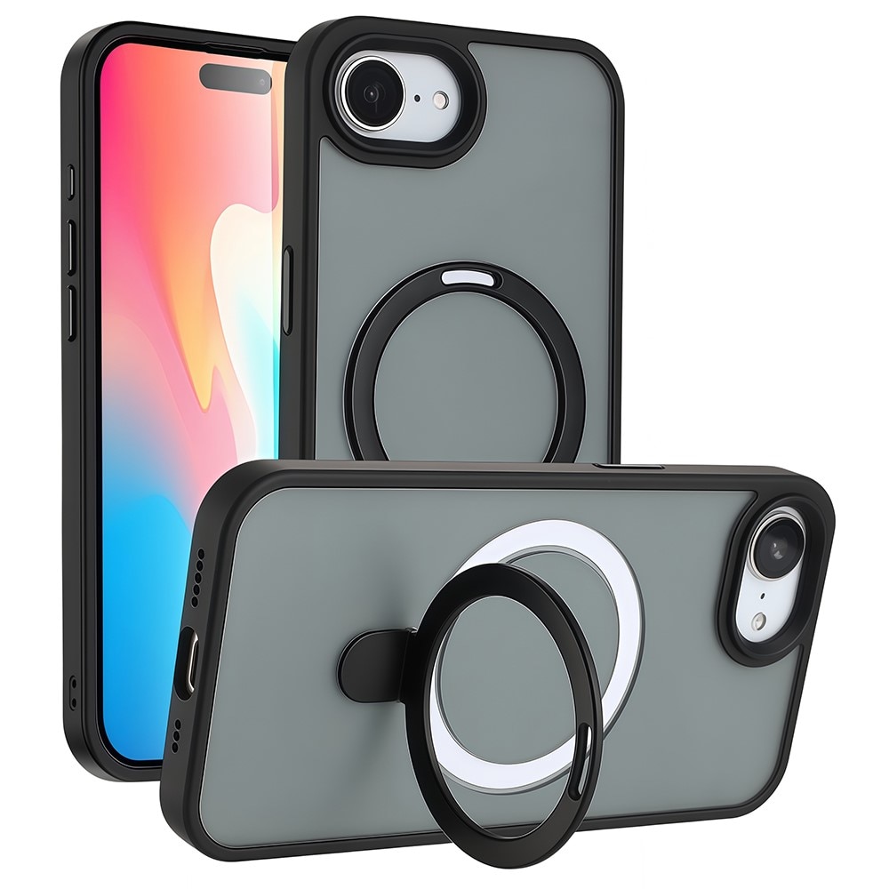 iPhone 16e Hybrid Case MagSafe Ring Black