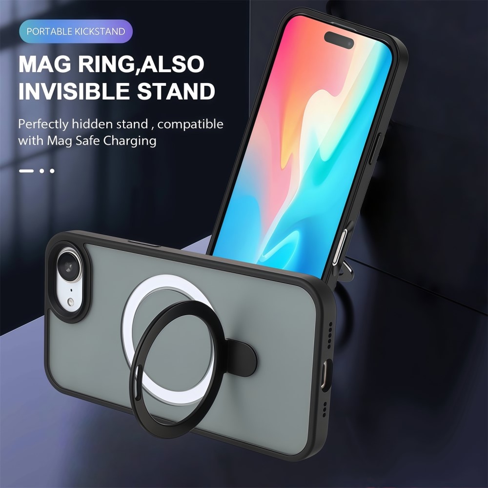 iPhone 16e Hybrid Case MagSafe Ring Black
