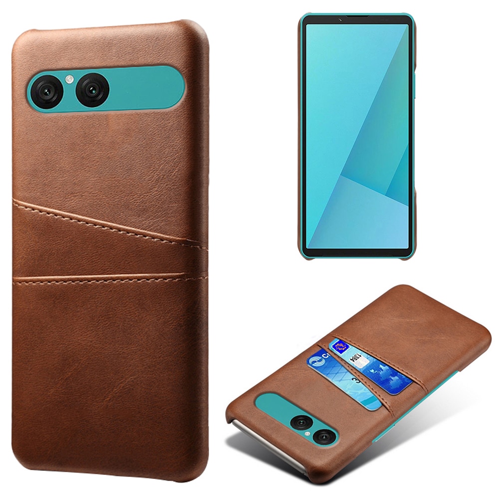Sony Xperia 10 VII Card Slots Case Brown
