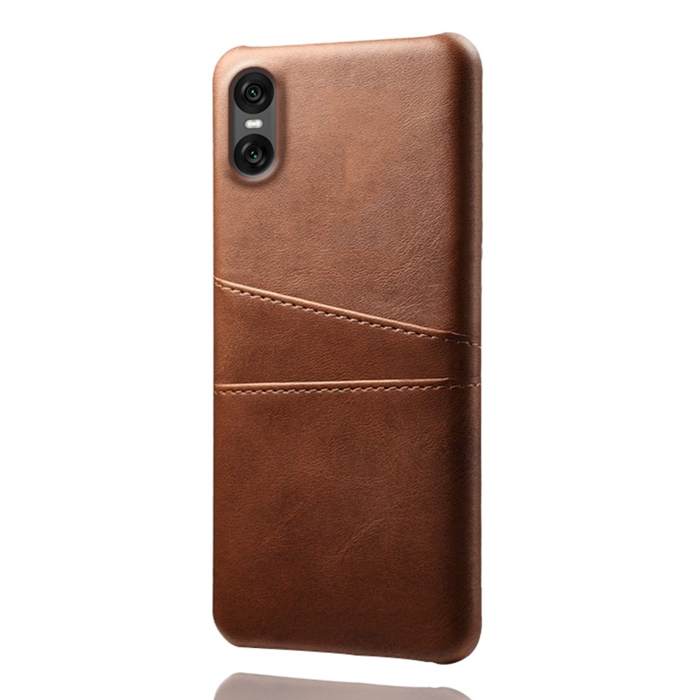 Sony Xperia 10 VII Card Slots Case Brown