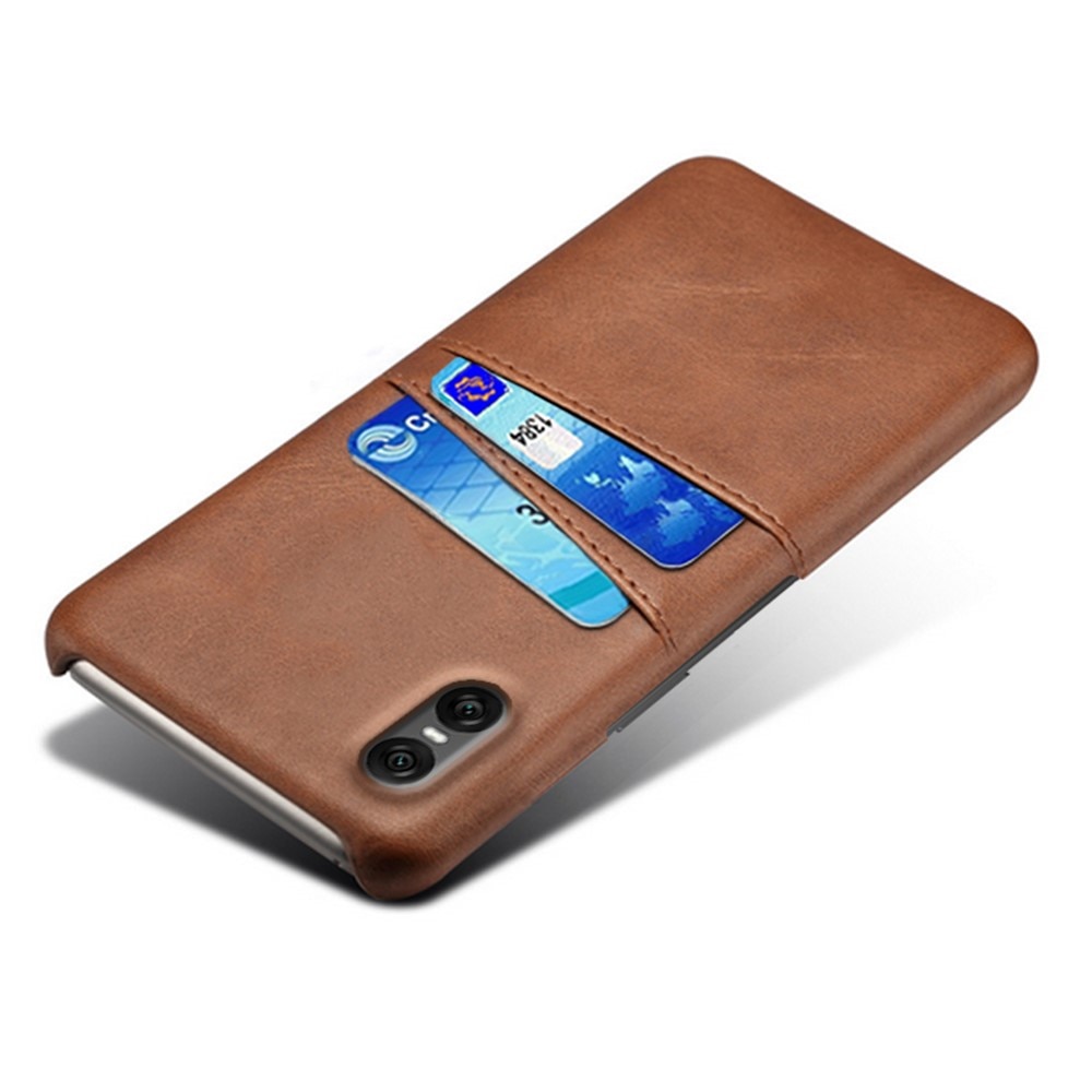 Sony Xperia 10 VII Card Slots Case Brown