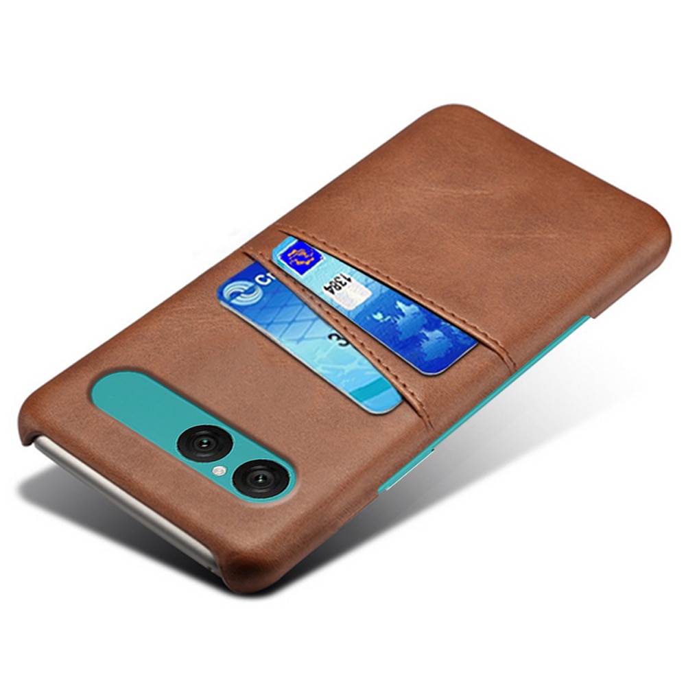 Sony Xperia 10 VII Card Slots Case Brown