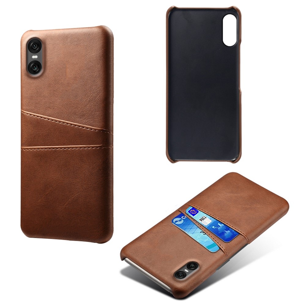 Sony Xperia 10 VII Card Slots Case Brown