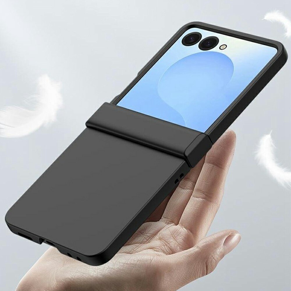 Samsung Galaxy Z Flip 7 Rubberized Hard Case Hinge Protection Black