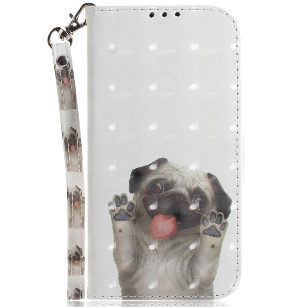 Samsung Galaxy A14 Wallet Book Cover 3D Dog