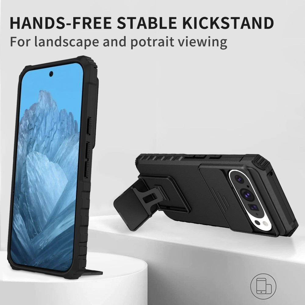 Google Pixel 9 Kickstand Case w. Camera Protector Black