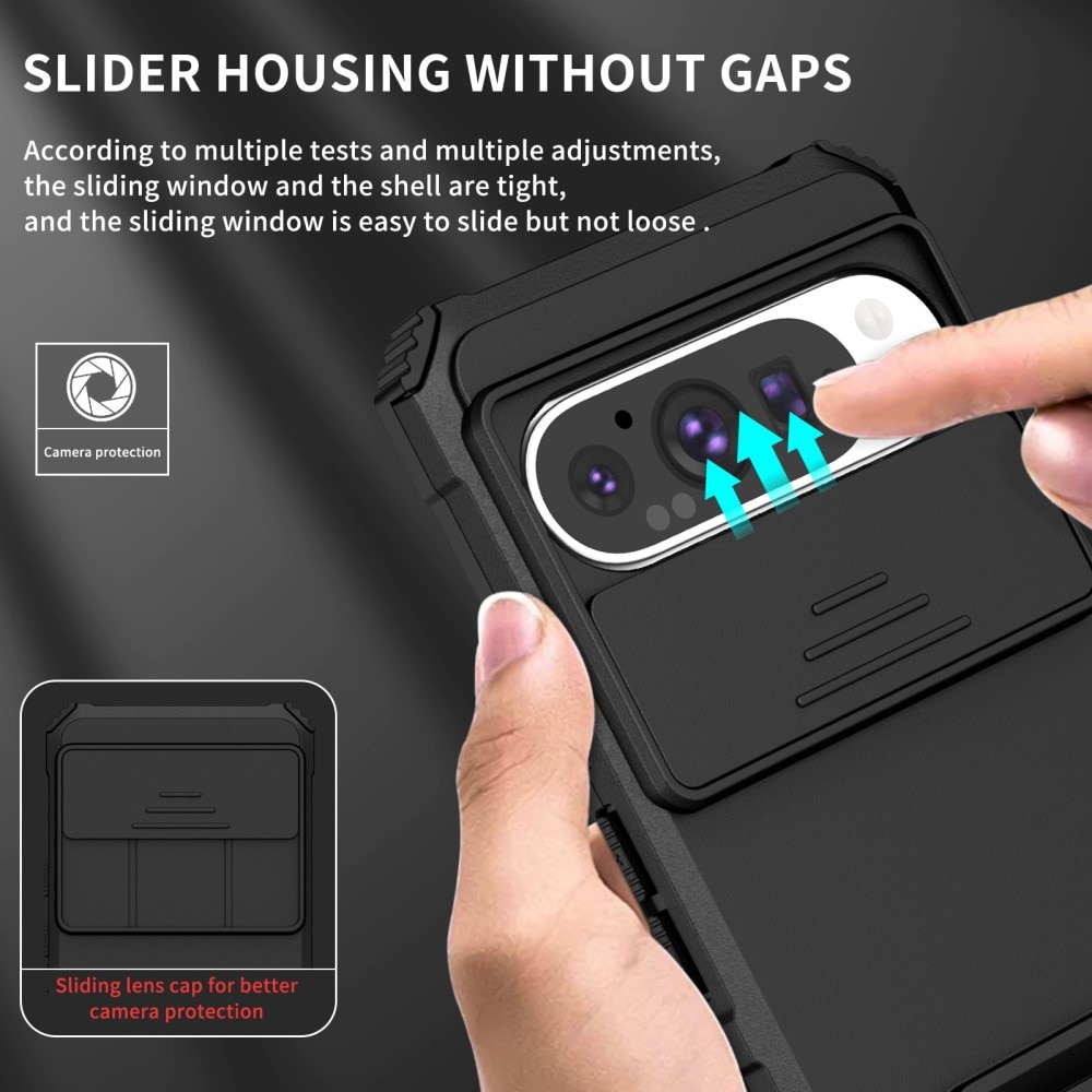 Google Pixel 9 Kickstand Case w. Camera Protector Black