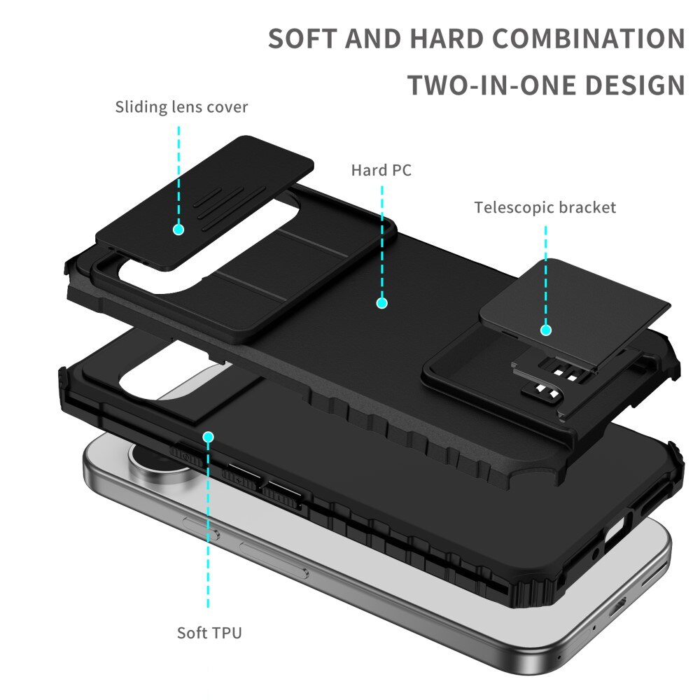 Google Pixel 9 Kickstand Case w. Camera Protector Black