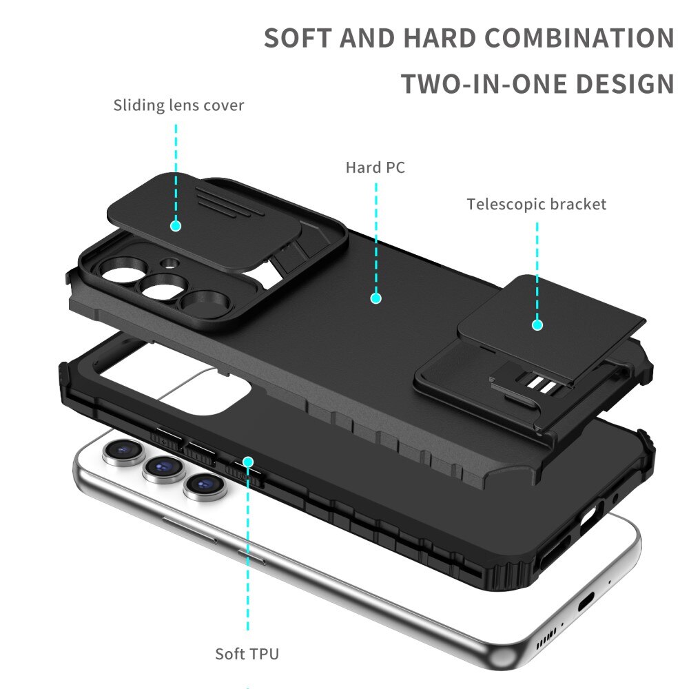 Samsung Galaxy A56 Kickstand Case w. Camera Protector Black