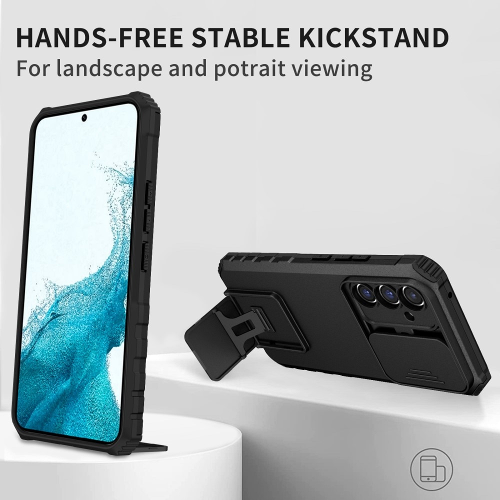Samsung Galaxy A56 Kickstand Case w. Camera Protector Black
