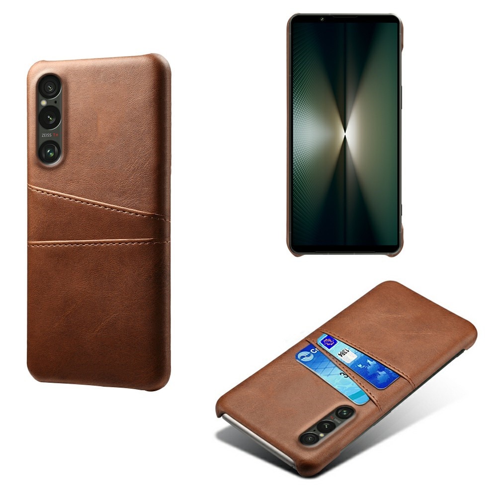 Sony Xperia 1 VII Card Slots Case Brown