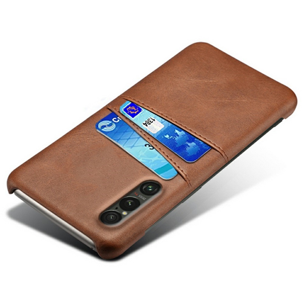 Sony Xperia 1 VII Card Slots Case Brown