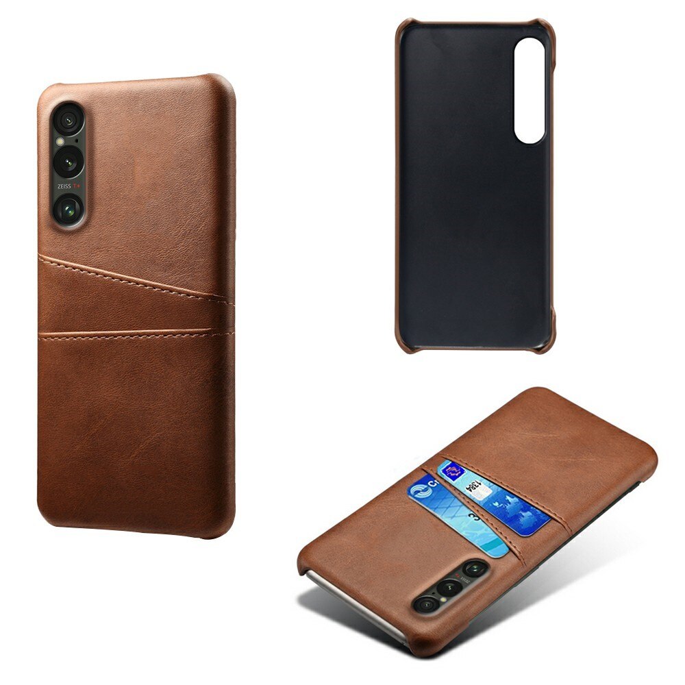Sony Xperia 1 VII Card Slots Case Brown