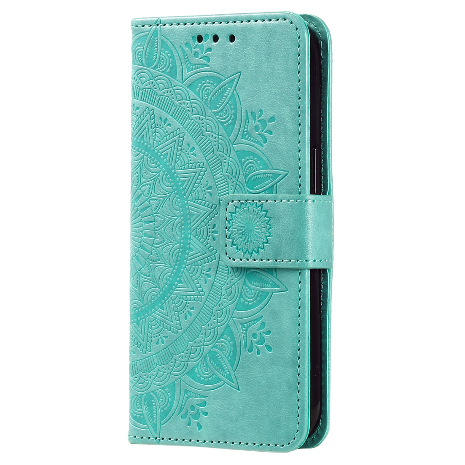 Samsung Galaxy A17 Leather Cover Mandala Green
