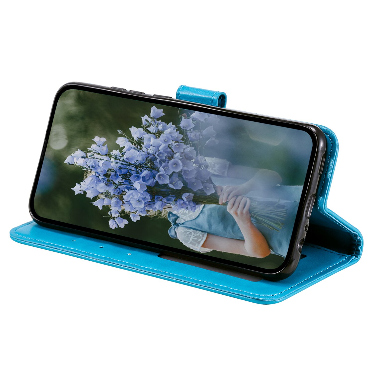 Samsung Galaxy A17 Leather Cover Mandala Blue