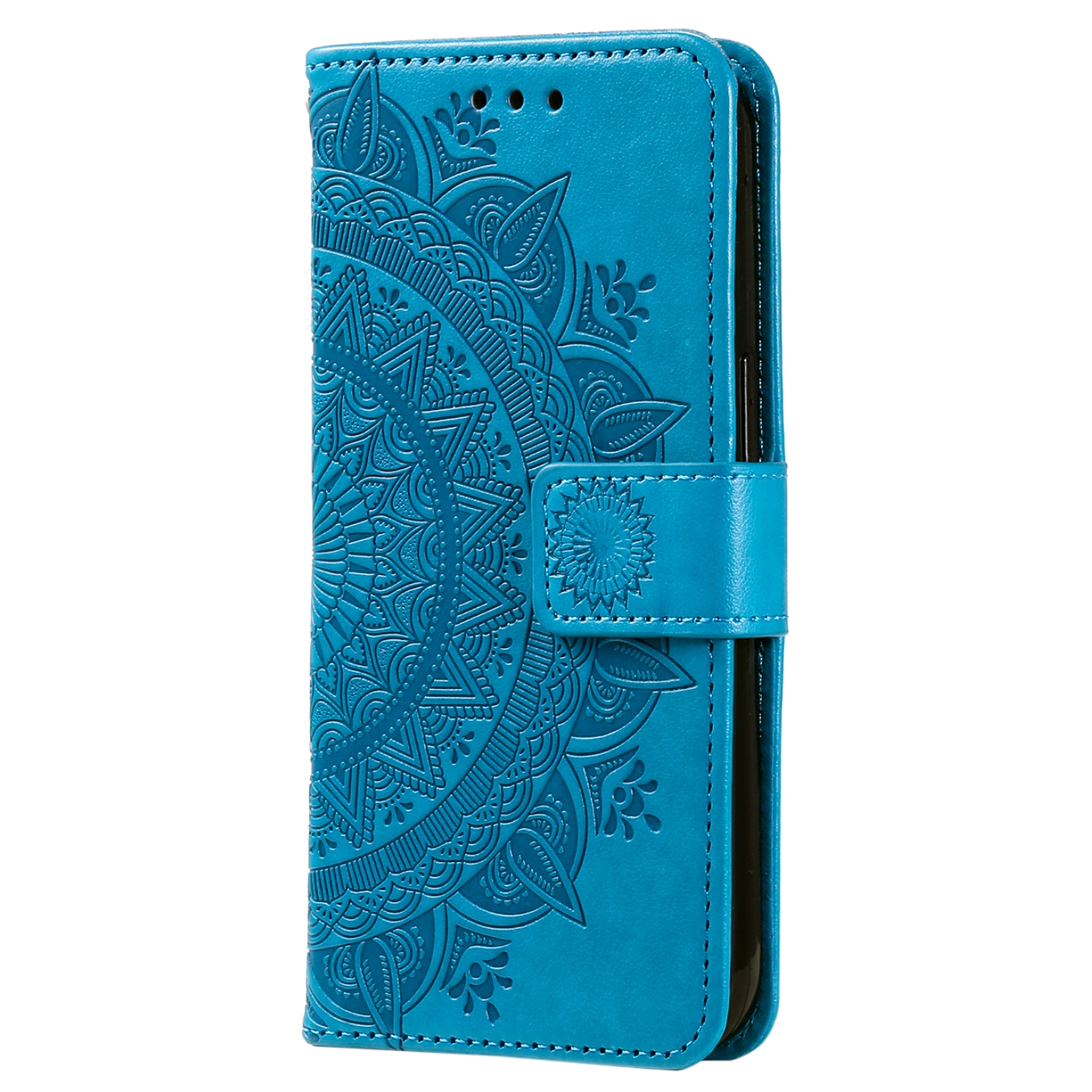 Samsung Galaxy A17 Leather Cover Mandala Blue