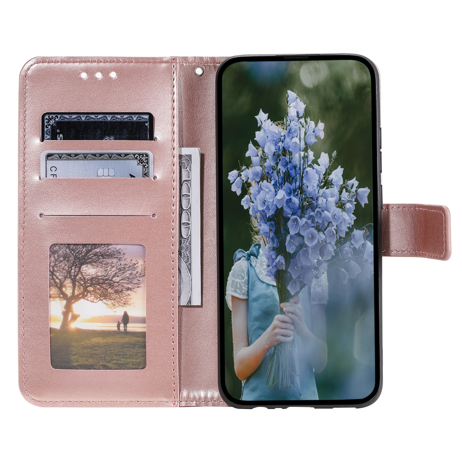 Samsung Galaxy A17 Leather Cover Mandala Rose Gold