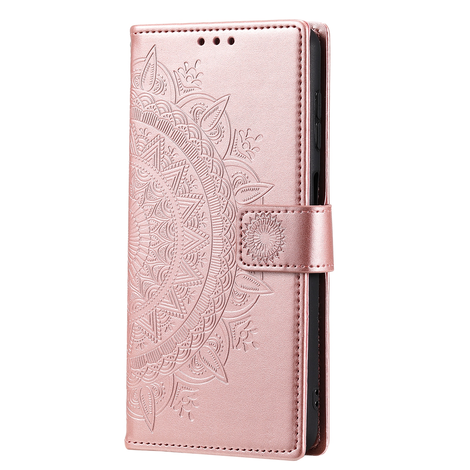 Samsung Galaxy A17 Leather Cover Mandala Rose Gold
