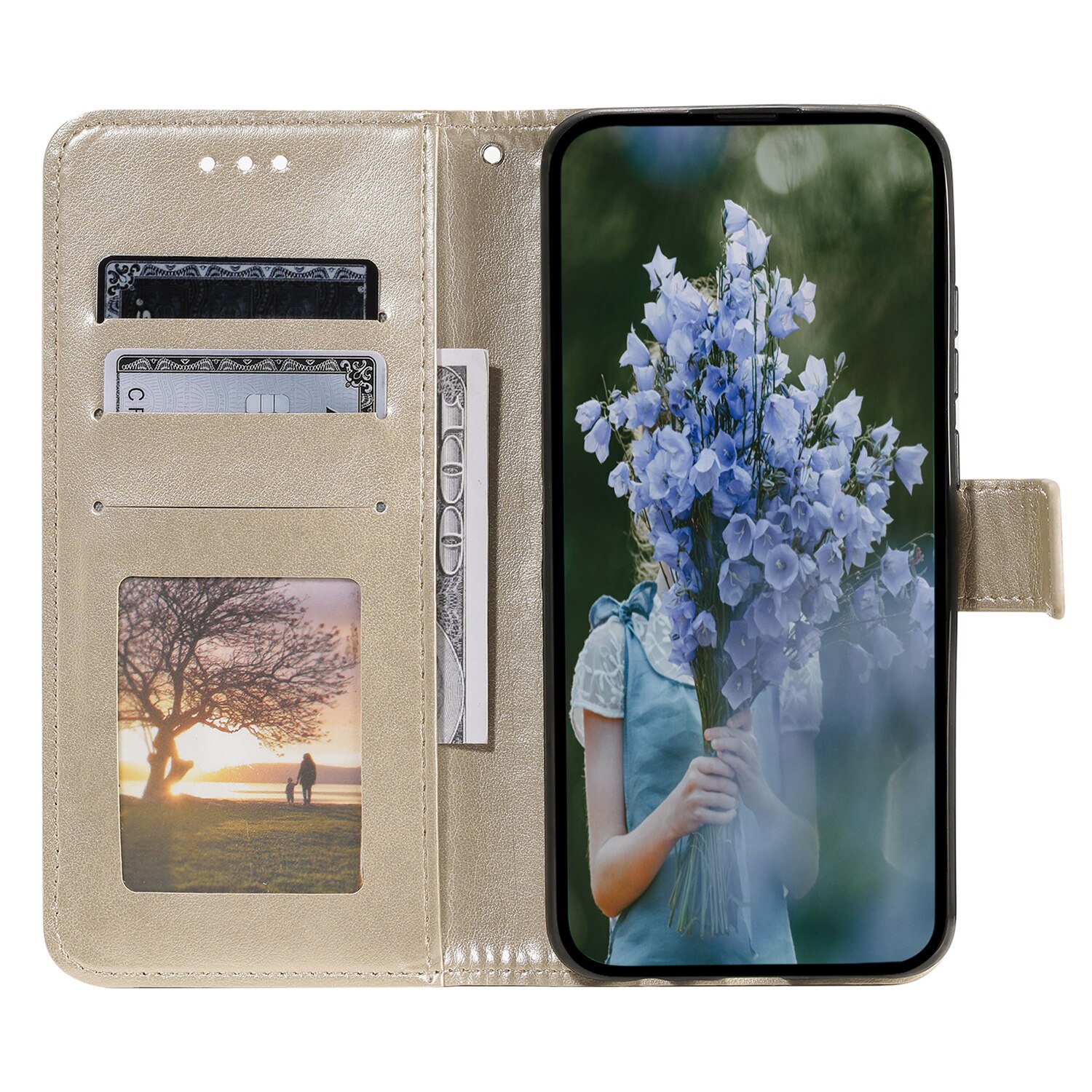 Samsung Galaxy A17 Leather Cover Mandala Gold