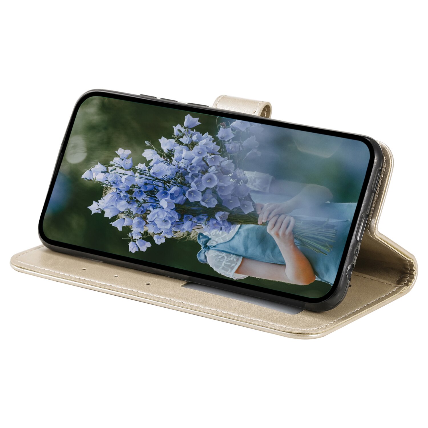 Samsung Galaxy A17 Leather Cover Mandala Gold