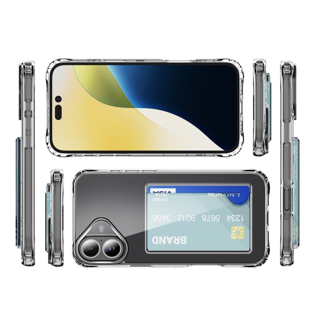 iPhone 17 Hybrid Case Card Slot Transparent