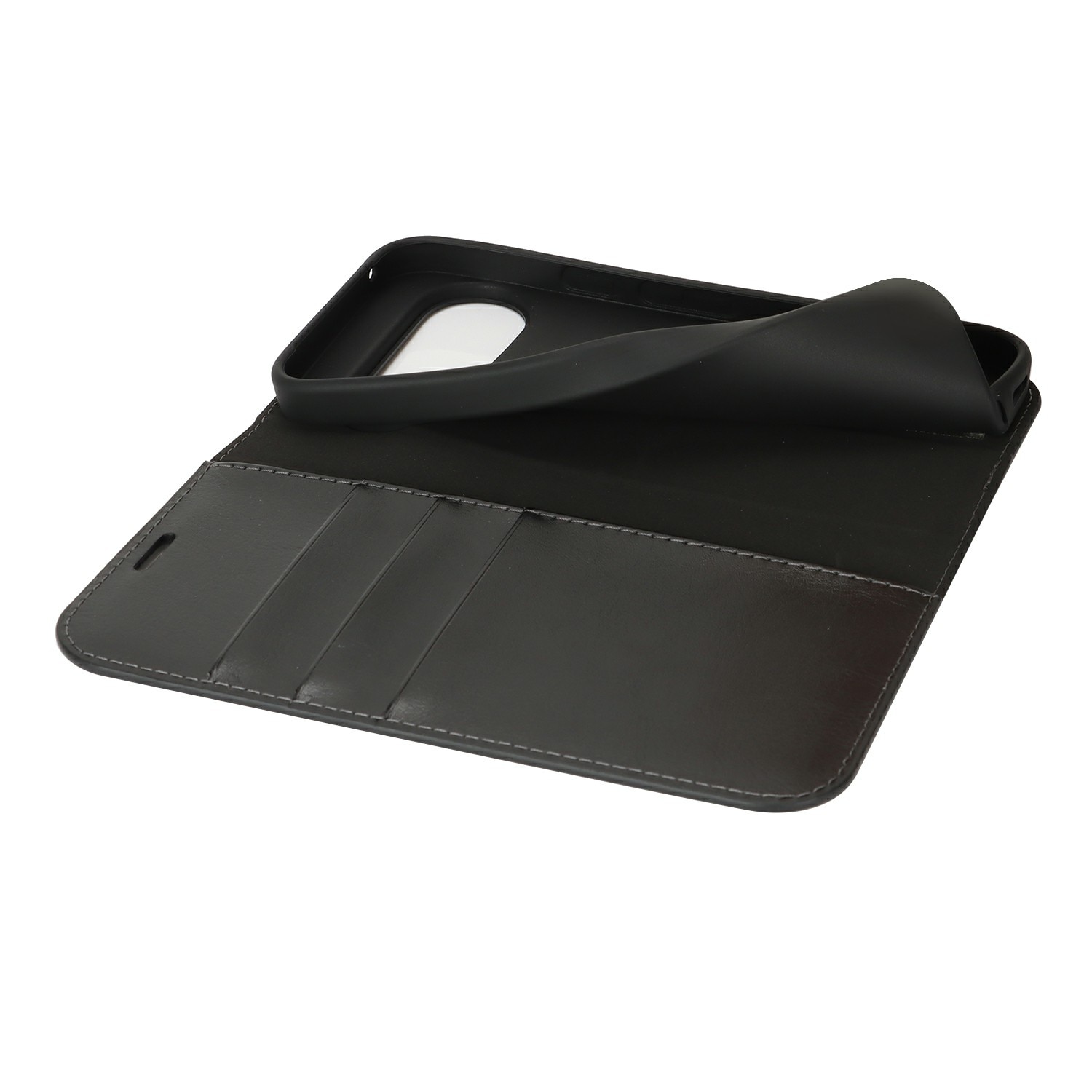 Google Pixel 10 Pro Genuine Leather Wallet Case Black