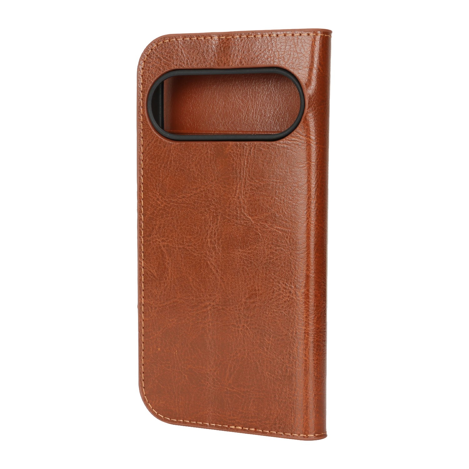 Google Pixel 10 Pro Genuine Leather Wallet Case Brown