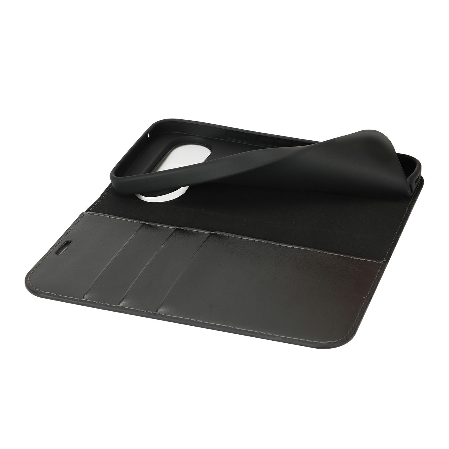Google Pixel 10 Pro XL Genuine Leather Wallet Case Black