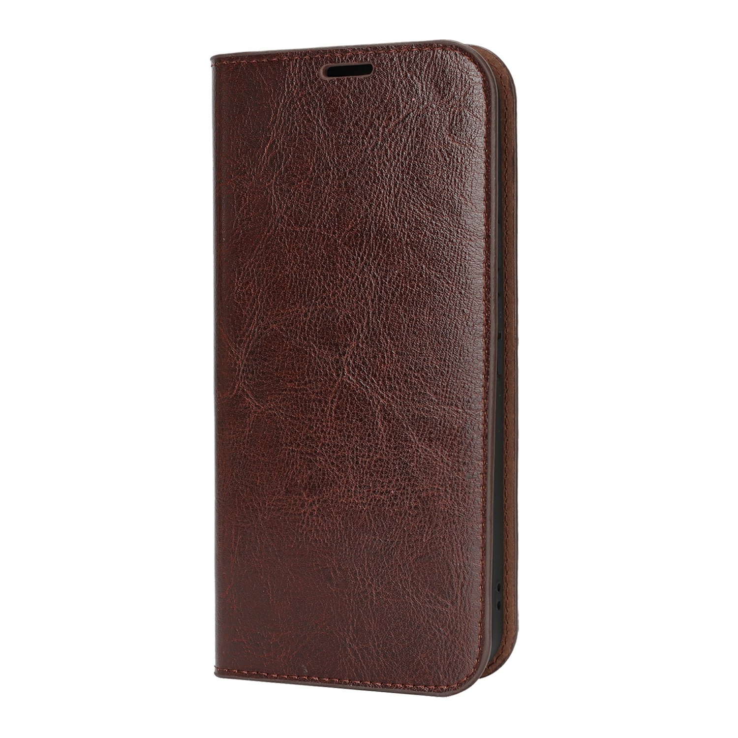 Google Pixel 10 Pro XL Genuine Leather Wallet Case Dark Brown