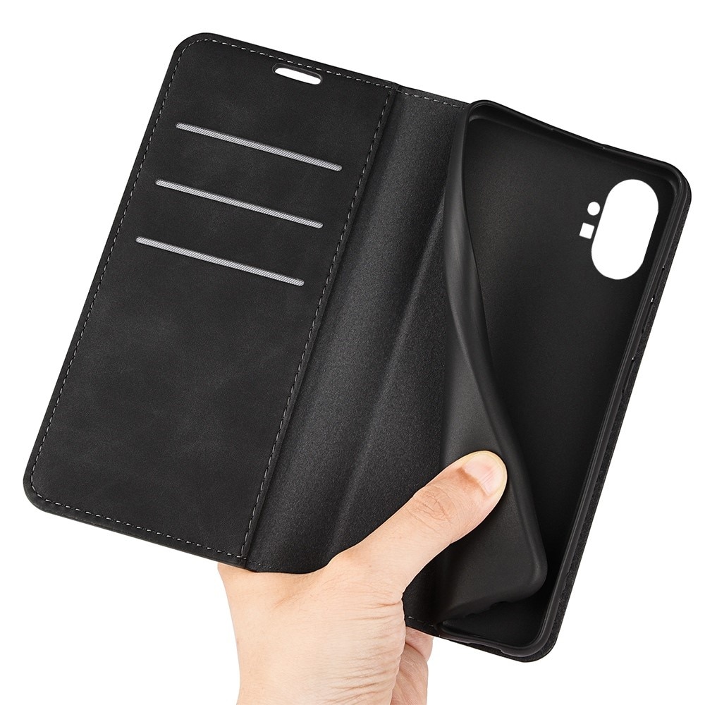 Nothing Phone 1 Slim Wallet Case Black