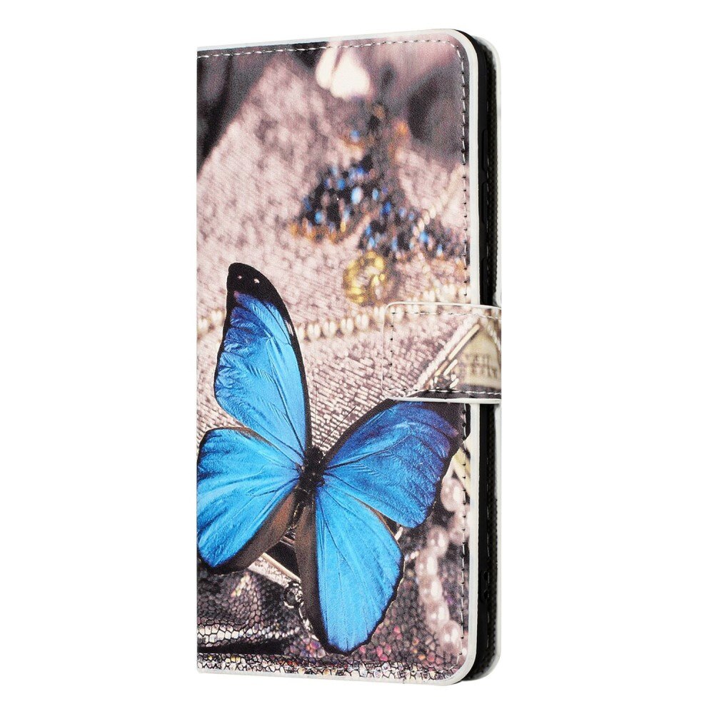 Samsung Galaxy A14 Wallet Case Blue Butterfly